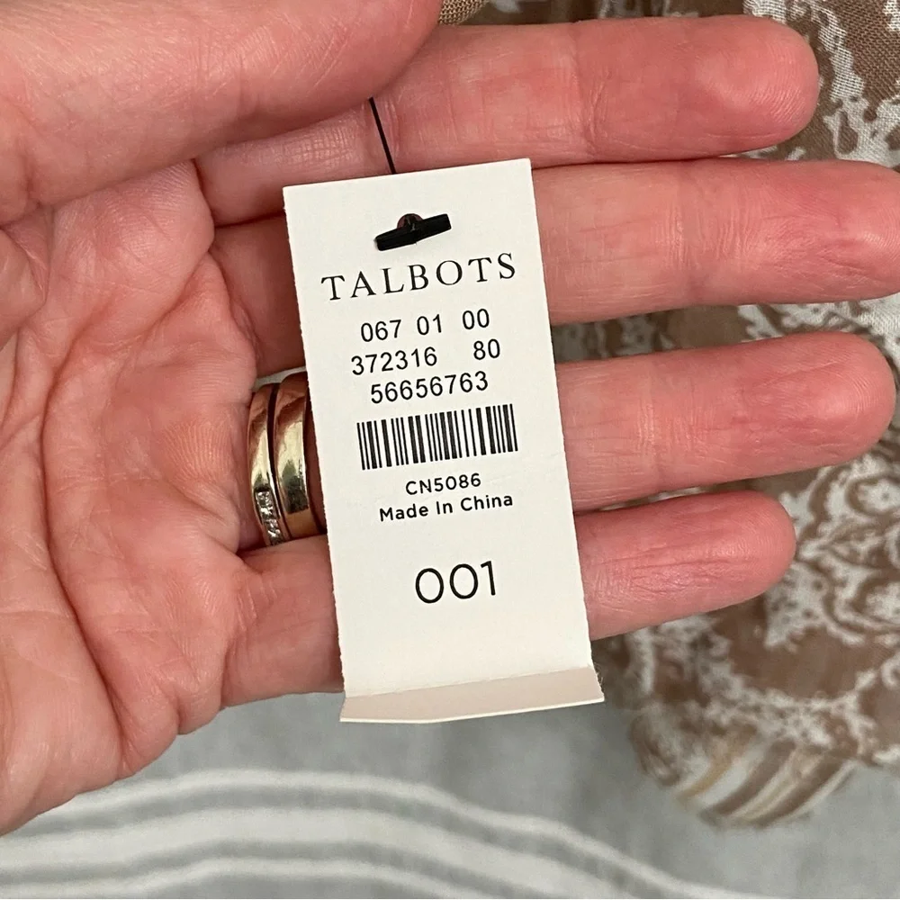 Talbots nwt paisley